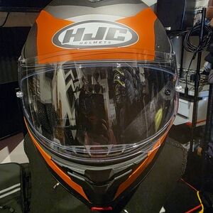 HJC i71 Full-Face Motorcycle Helmet in Orange & Black